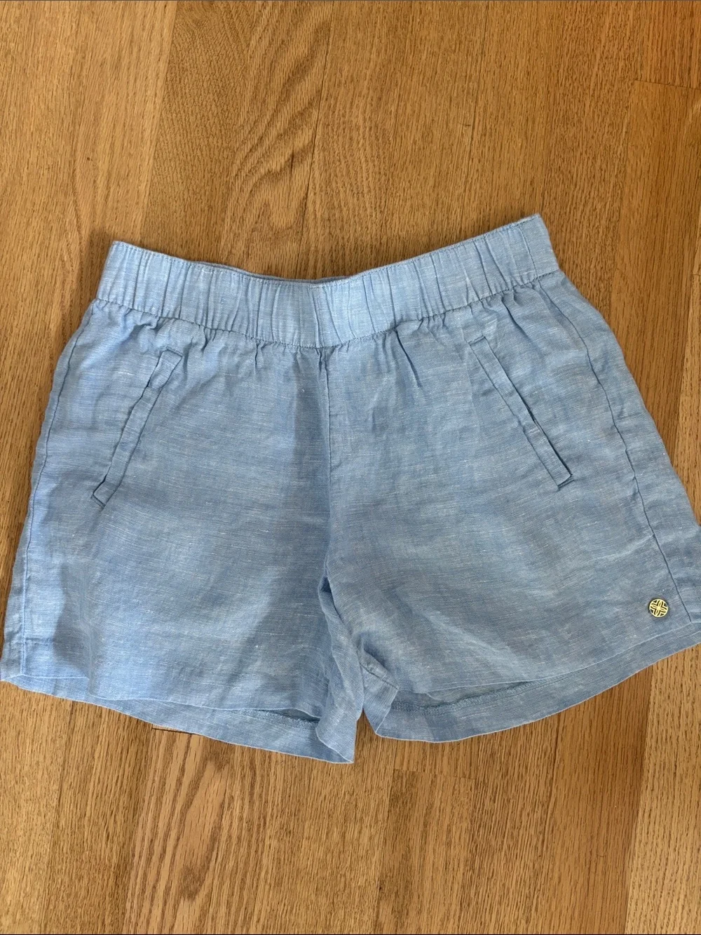 Lilly Pulitzer Lilo Linen Shorts Light Chambray Blue XS